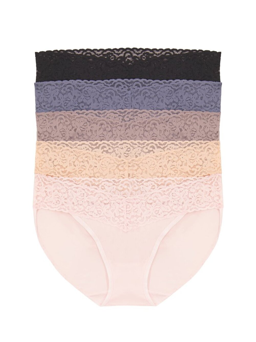 Felina Lace Top Bikini Underwear 5-Pack Size S/MPastel Skies / S/M